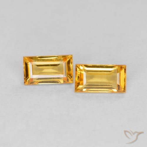 Shop natural 0.50ct Orange doré profond Saphir gems, Baquette, from Tanzanie at GemSelect. In stock, global shipping!