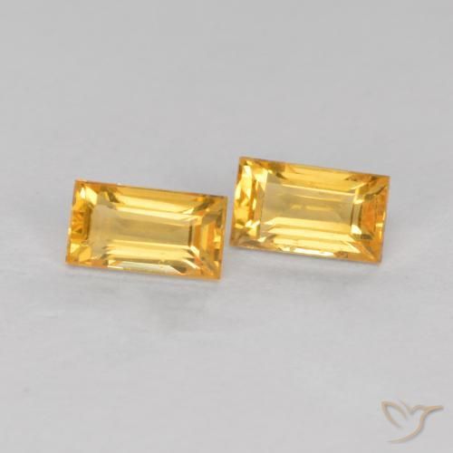 Shop natural 0.58ct Orange Doré Saphir gems, Baquette, from Tanzanie at GemSelect. In stock, global shipping!