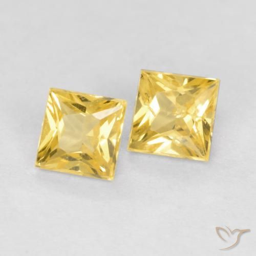Shop natural 0.53ct Jaune moyen Saphir gems, Carré, from Tanzanie at GemSelect. In stock, global shipping!