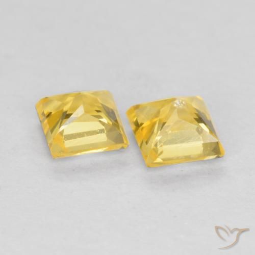Shop natural 0.53ct Jaune moyen Saphir gems, Carré, from Tanzanie at GemSelect. In stock, global shipping!