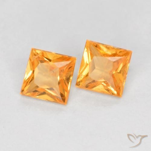 Shop natural 0.50ct Orange moyen Saphir gems, Carré, from Tanzanie at GemSelect. In stock, global shipping!