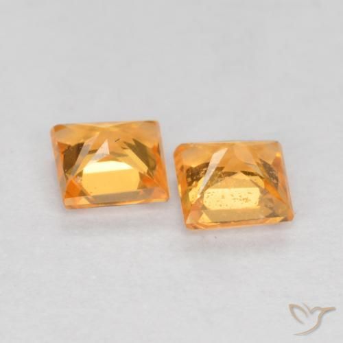 Shop natural 0.50ct Orange moyen Saphir gems, Carré, from Tanzanie at GemSelect. In stock, global shipping!