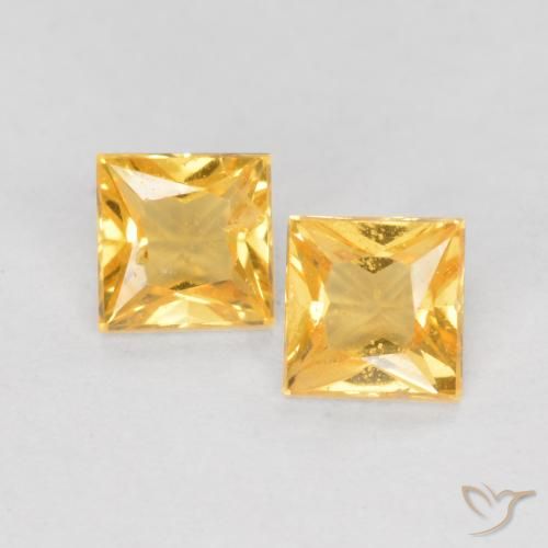 0.50ctw Naturel Top Gold Saphir, Carré, VS