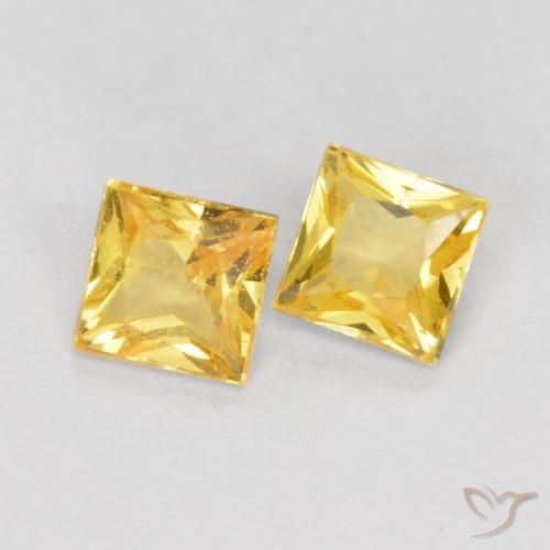 Shop natural 0.47ct Jaune Toscane Saphir gems, Carré, from Tanzanie at GemSelect. In stock, global shipping!