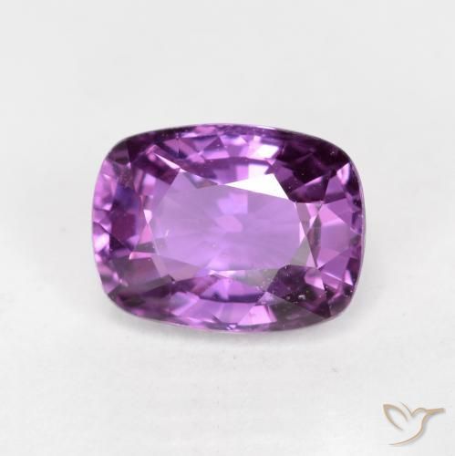 Saphir Pourpre électrique naturelle Coussin, 1.34 ct, VS
