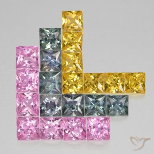 Shop natural 3.23ct Multicolore Saphir gems, Carré, from Tanzanie at GemSelect. In stock, global shipping!