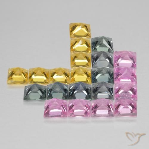 Shop natural 3.23ct Multicolore Saphir gems, Carré, from Tanzanie at GemSelect. In stock, global shipping!
