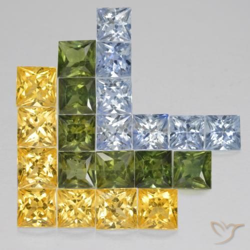 Shop natural 4.18ct Multicolore Saphir gems, Carré, from Tanzanie at GemSelect. In stock, global shipping!
