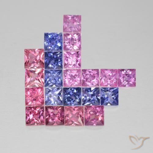 Shop natural 1.92ct Multicolore Saphir gems, Carré, from Tanzanie at GemSelect. In stock, global shipping!