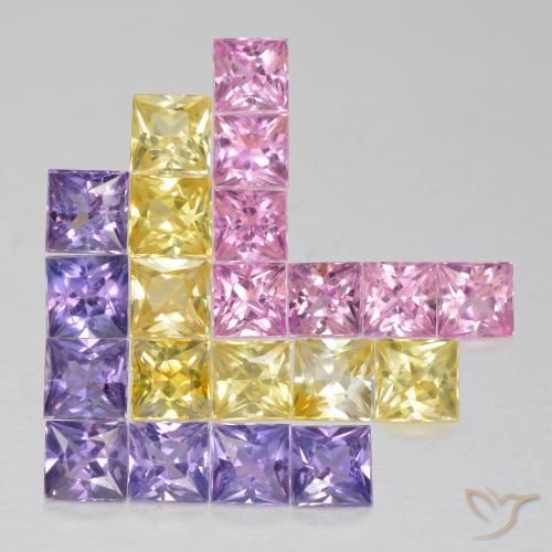Shop natural 1.43ct Multicolore Saphir gems, Carré, from Tanzanie at GemSelect. In stock, global shipping!