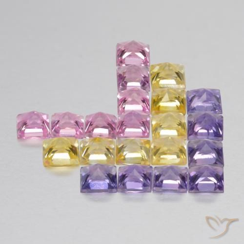 Shop natural 1.43ct Multicolore Saphir gems, Carré, from Tanzanie at GemSelect. In stock, global shipping!