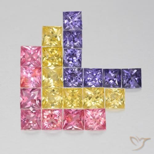 Shop natural 1.88ct Multicolore Saphir gems, Carré, from Tanzanie at GemSelect. In stock, global shipping!