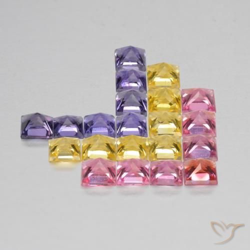 Shop natural 1.88ct Multicolore Saphir gems, Carré, from Tanzanie at GemSelect. In stock, global shipping!