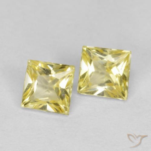 Shop natural 0.57ct Jaune moyen-léger Saphir gems, Carré, from Tanzanie at GemSelect. In stock, global shipping!