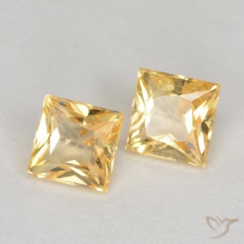 Shop natural 0.54ct Doré léger Saphir gems, Carré, from Tanzanie at GemSelect. In stock, global shipping!