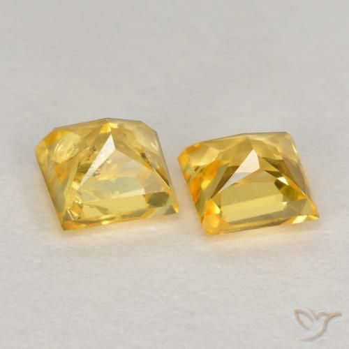 Shop natural 0.61ct Doré moyen Saphir gems, Carré, from Tanzanie at GemSelect. In stock, global shipping!