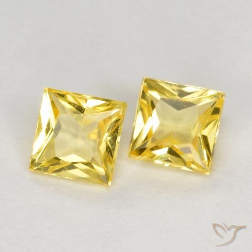 Shop natural 0.50ct Jaune Toscane Saphir gems, Carré, from Tanzanie at GemSelect. In stock, global shipping!
