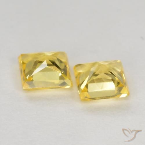 Shop natural 0.50ct Jaune Toscane Saphir gems, Carré, from Tanzanie at GemSelect. In stock, global shipping!