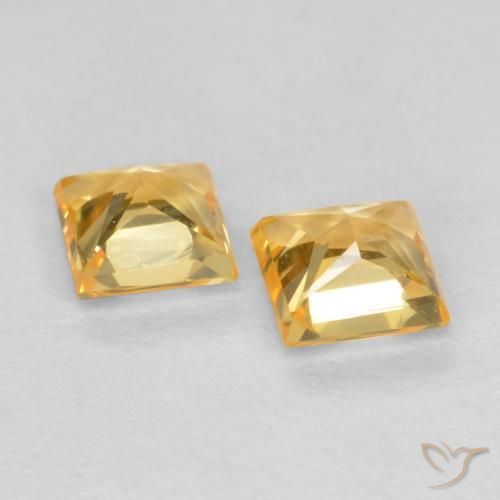 Shop natural 0.49ct Orange-or léger Saphir gems, Carré, from Tanzanie at GemSelect. In stock, global shipping!
