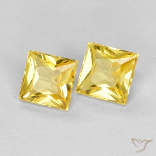 Shop natural 0.48ct Jaune Toscane Saphir gems, Carré, from Tanzanie at GemSelect. In stock, global shipping!