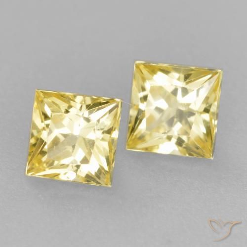 Shop natural 0.47ct Jaune Toscane Saphir gems, Carré, from Tanzanie at GemSelect. In stock, global shipping!