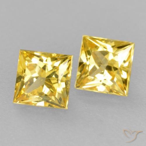 Shop natural 0.49ct Jaune moyen Saphir gems, Carré, from Tanzanie at GemSelect. In stock, global shipping!