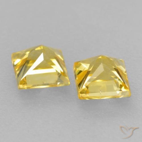 Shop natural 0.49ct Jaune moyen Saphir gems, Carré, from Tanzanie at GemSelect. In stock, global shipping!