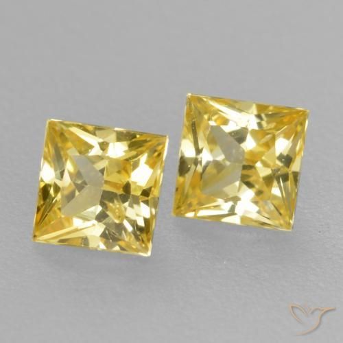 Shop natural 0.41ct Jaune moyen Saphir gems, Carré, from Tanzanie at GemSelect. In stock, global shipping!