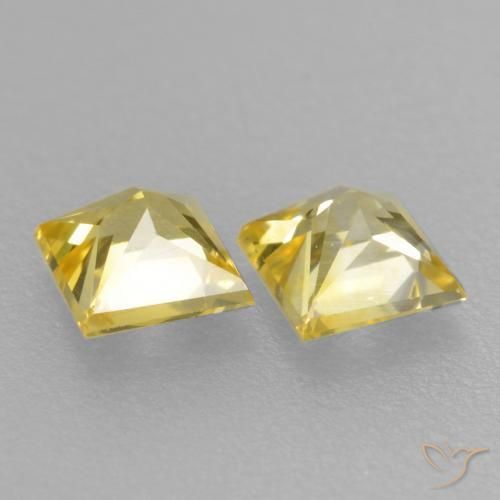 Shop natural 0.41ct Jaune moyen Saphir gems, Carré, from Tanzanie at GemSelect. In stock, global shipping!