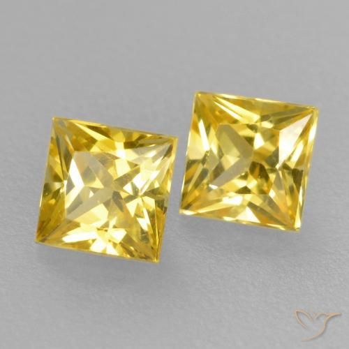 Shop natural 0.47ct Jaune moyen Saphir gems, Carré, from Tanzanie at GemSelect. In stock, global shipping!