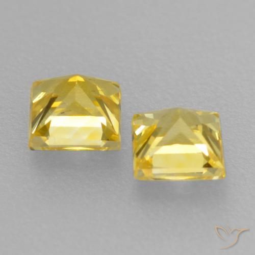 Shop natural 0.47ct Jaune moyen Saphir gems, Carré, from Tanzanie at GemSelect. In stock, global shipping!