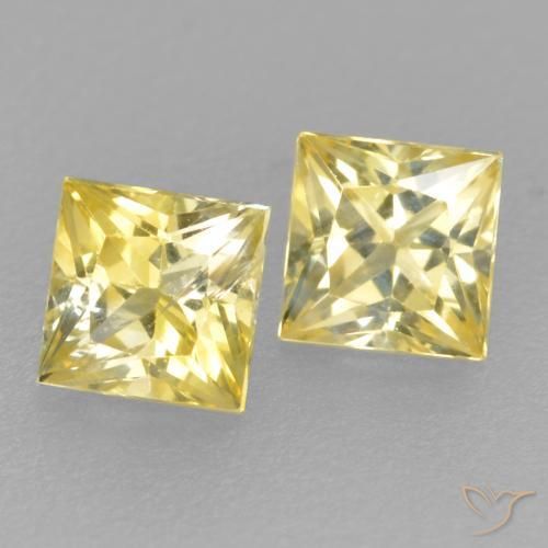 Shop natural 0.50ct Jaune moyen-léger Saphir gems, Carré, from Tanzanie at GemSelect. In stock, global shipping!