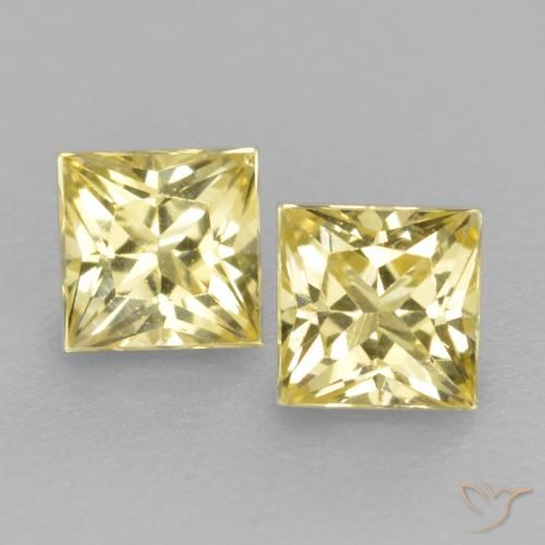 Shop natural 0.46ct Jaune moyen-léger Saphir gems, Carré, from Tanzanie at GemSelect. In stock, global shipping!