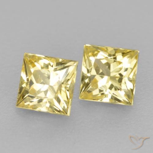 Shop natural 0.46ct Jaune moyen-léger Saphir gems, Carré, from Tanzanie at GemSelect. In stock, global shipping!