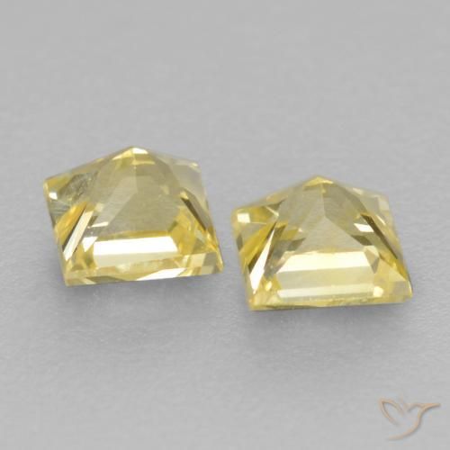 Shop natural 0.46ct Jaune moyen-léger Saphir gems, Carré, from Tanzanie at GemSelect. In stock, global shipping!