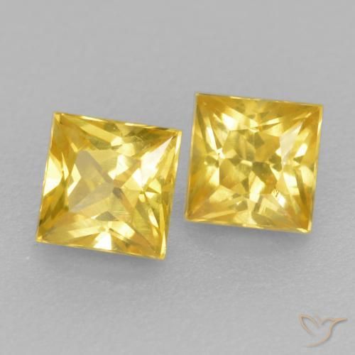 Shop natural 0.45ct Jaune Toscane Saphir gems, Carré, from Tanzanie at GemSelect. In stock, global shipping!