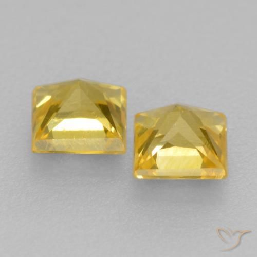 Shop natural 0.45ct Jaune Toscane Saphir gems, Carré, from Tanzanie at GemSelect. In stock, global shipping!