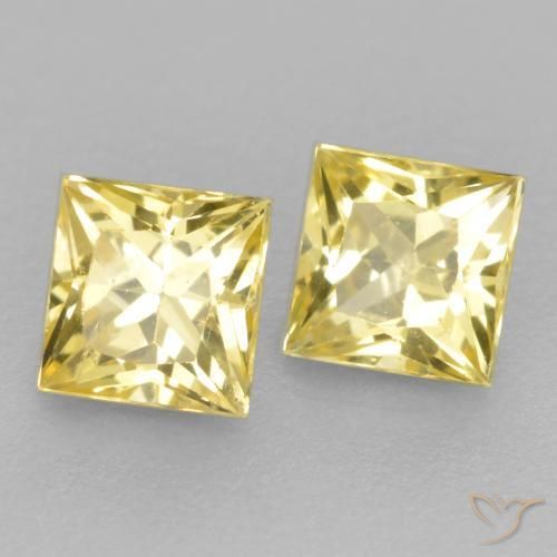 Shop natural 0.54ct Jaune moyen-léger Saphir gems, Carré, from Tanzanie at GemSelect. In stock, global shipping!