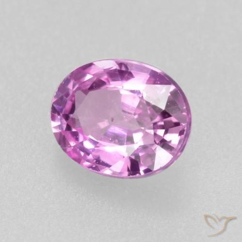 Saphir Violet Rosâtre naturelle ovale, 0.45 ct, VS