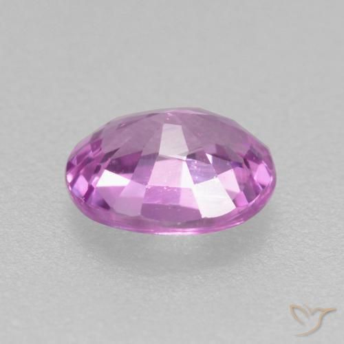 Saphir Violet Rosâtre naturelle ovale, 0.45 ct, VS