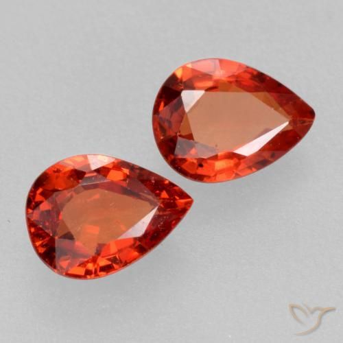 Shop natural 0.75ct Rouge feu Saphir gems, En forme de poire, from Tanzanie at GemSelect. In stock, global shipping!