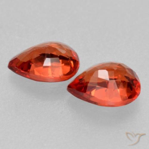 Shop natural 0.75ct Rouge feu Saphir gems, En forme de poire, from Tanzanie at GemSelect. In stock, global shipping!