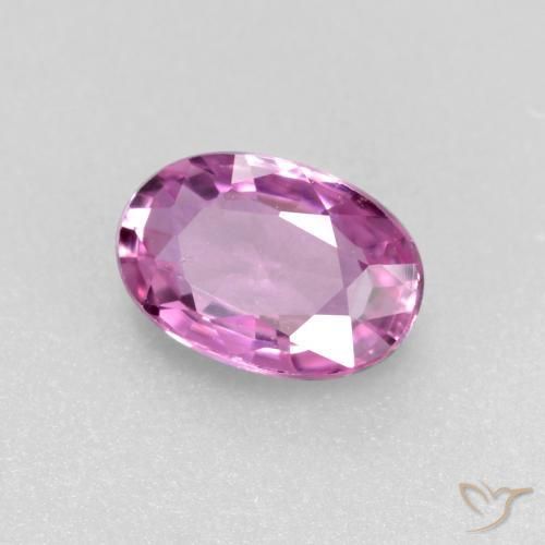 Saphir Pourpre rosâtre profond naturelle ovale, 0.50 ct, VVS-VS