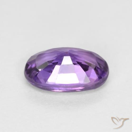 Saphir Violet rose naturelle ovale, 0.47 ct, VS