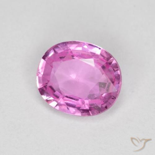 Saphir Pourpre-rose naturelle ovale, 0.63 ct, VS