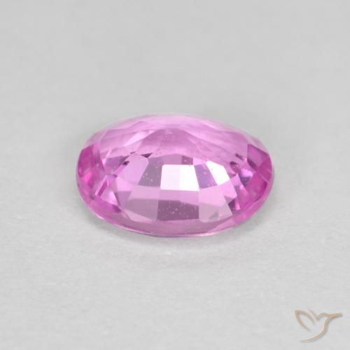 Saphir Pourpre-rose naturelle ovale, 0.63 ct, VS