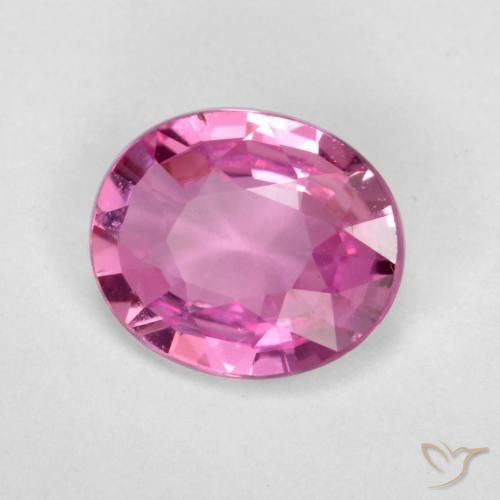 Saphir Pourpre-rose naturelle ovale, 0.66 ct, VS