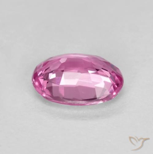 Saphir Rose intense naturelle ovale, 0.39 ct, VVS-VS
