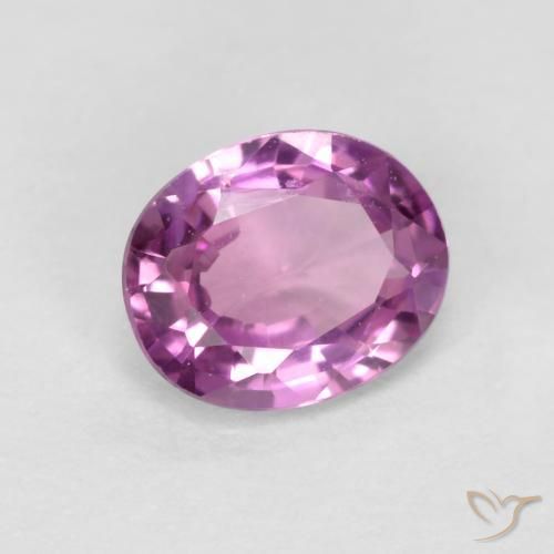 Saphir Pourpre moyen naturelle ovale, 0.43 ct, VVS-VS