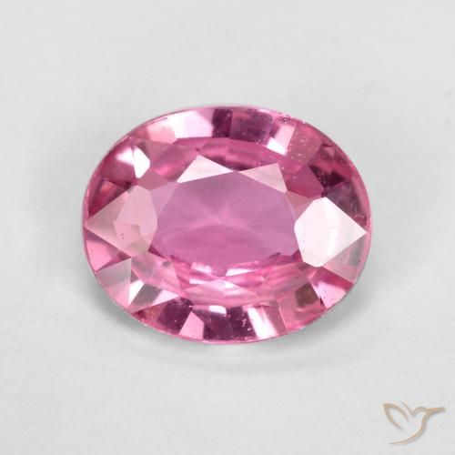 Saphir Violet Rosâtre naturelle ovale, 0.59 ct, VS